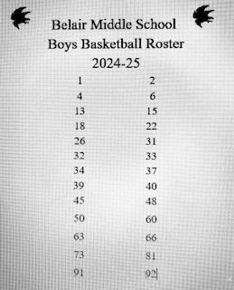 Boys Roster